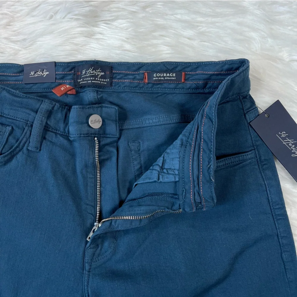 NWT 34 Heritage Courage Straight Leg‎ Pants in Petrol Comfort